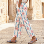 Melissa | Painterly Floral Trousers
