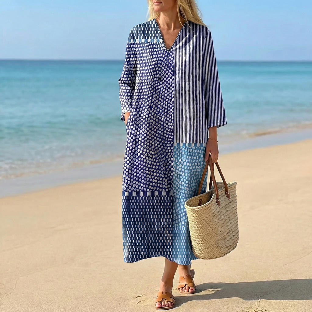 Claire | Azure Aesthetic Midi Dress