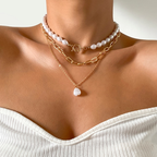 Brenda | Vintage Pearl Necklace in Multi-Layer Design