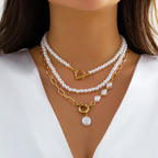 Brenda | Vintage Pearl Necklace in Multi-Layer Design